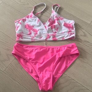 Pink Tie-Dye Kids Swim Set